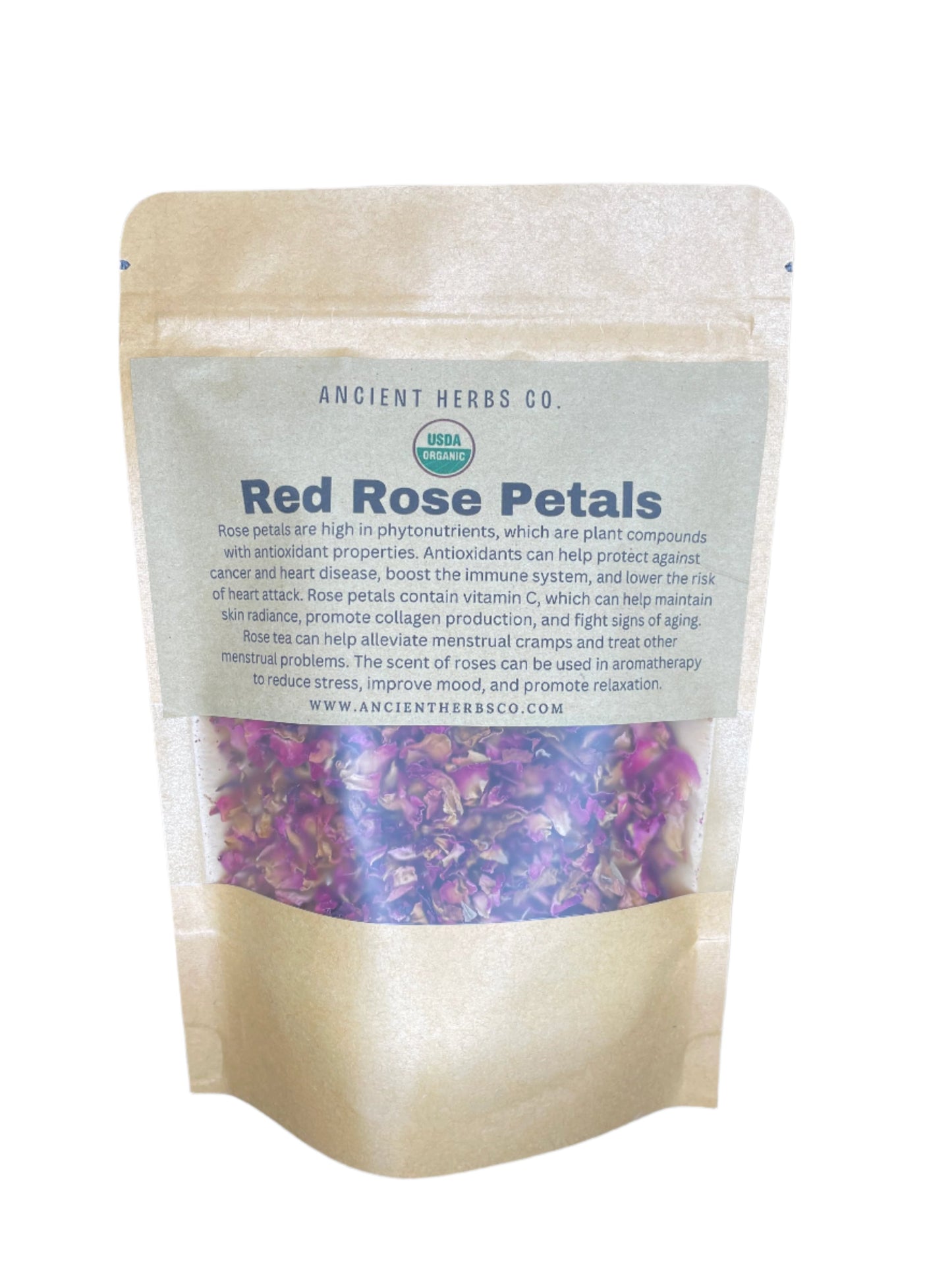 USDA Organic Red Rose flowers