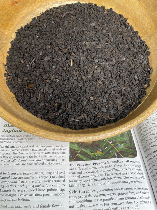 Wildcrafted Black Walnut hull