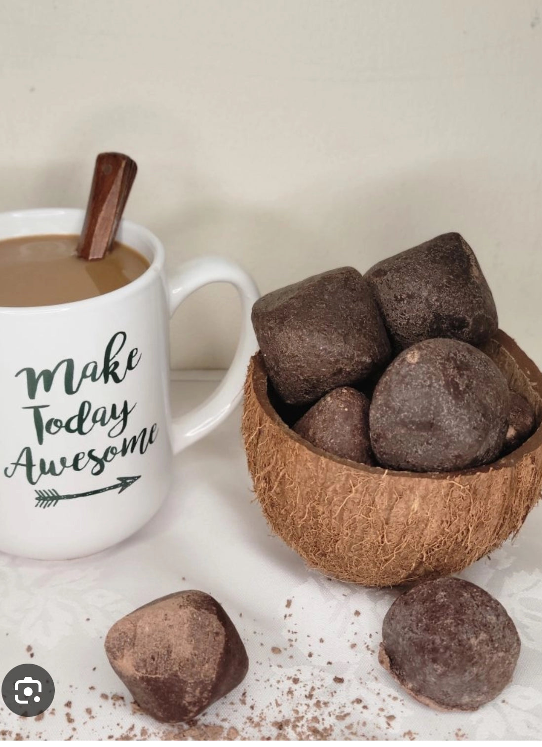 4 JAMAICA DRINKING CHOCOLATE COCOA BALLS