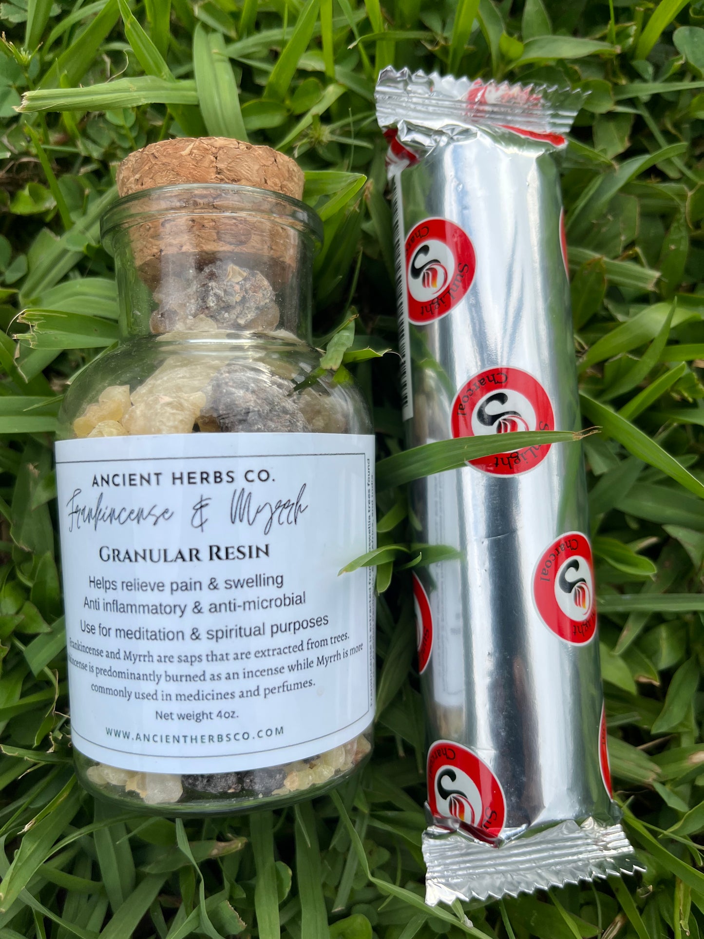 CLEANSE & PURIFY - Frankincense & Myrrh Granular Resin & Charcoal