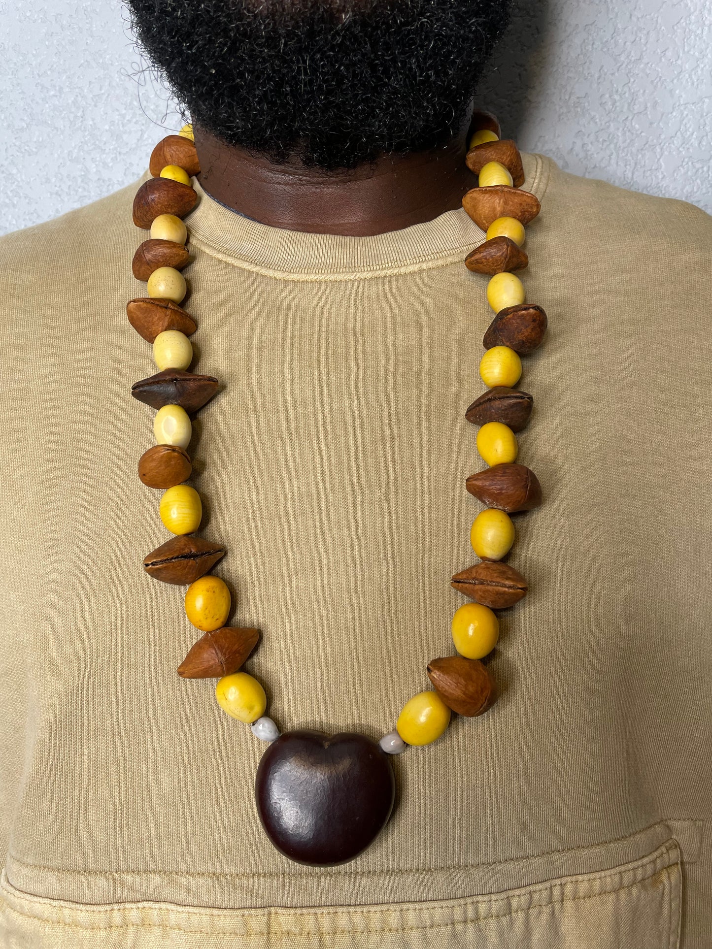 Handcrafted | Lucky seeds Pendant Natural Seeds Bead Necklace