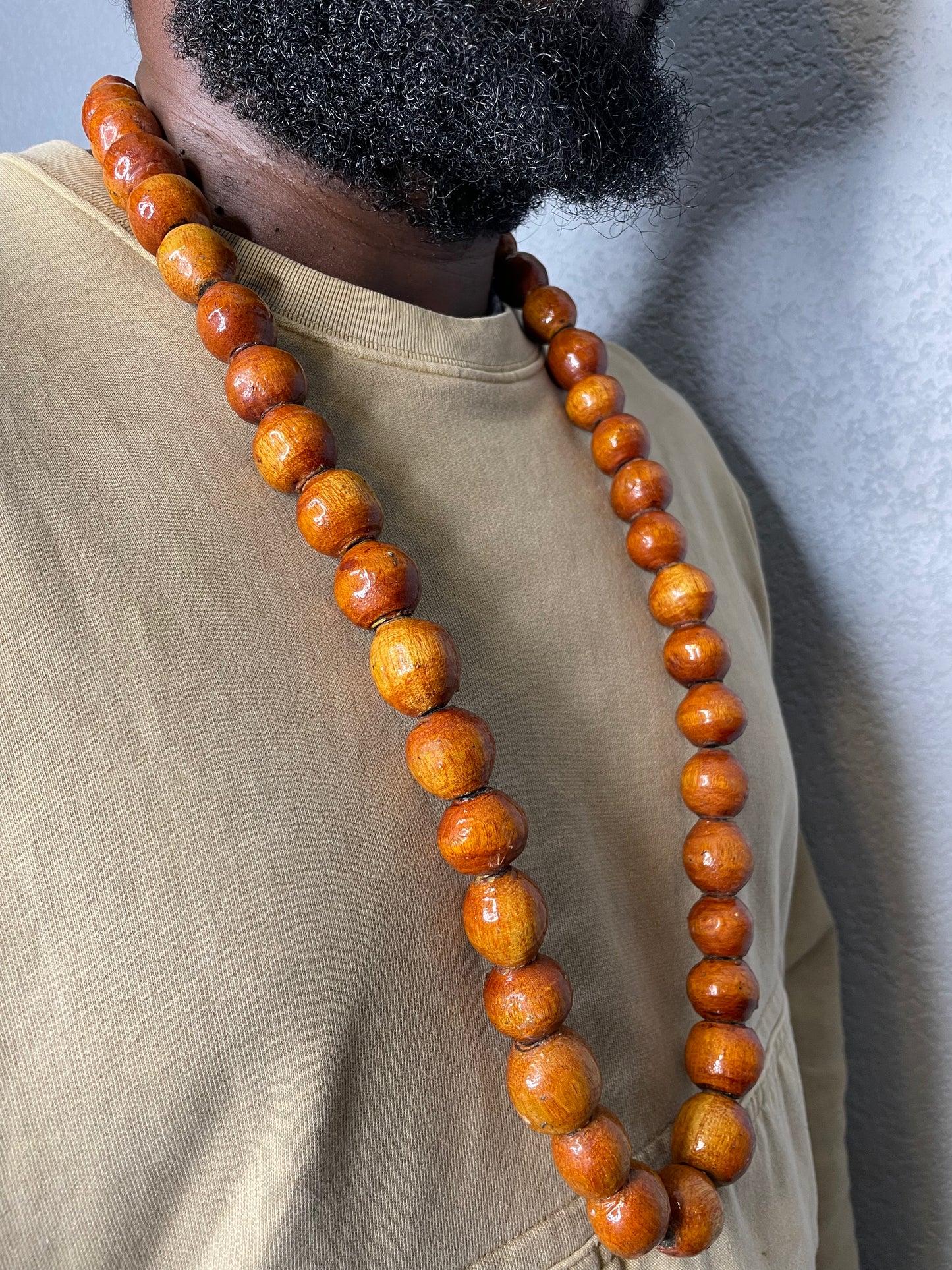 Handcrafted wood beads Necklace | Natural Wood hand beaded Necklace | JAMAICA