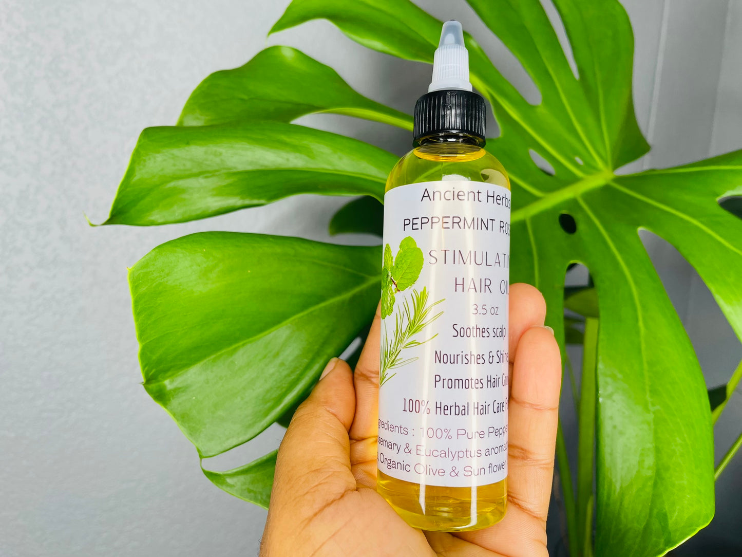 Peppermint Rosemary Herbal Hair Oil 3.5 oz