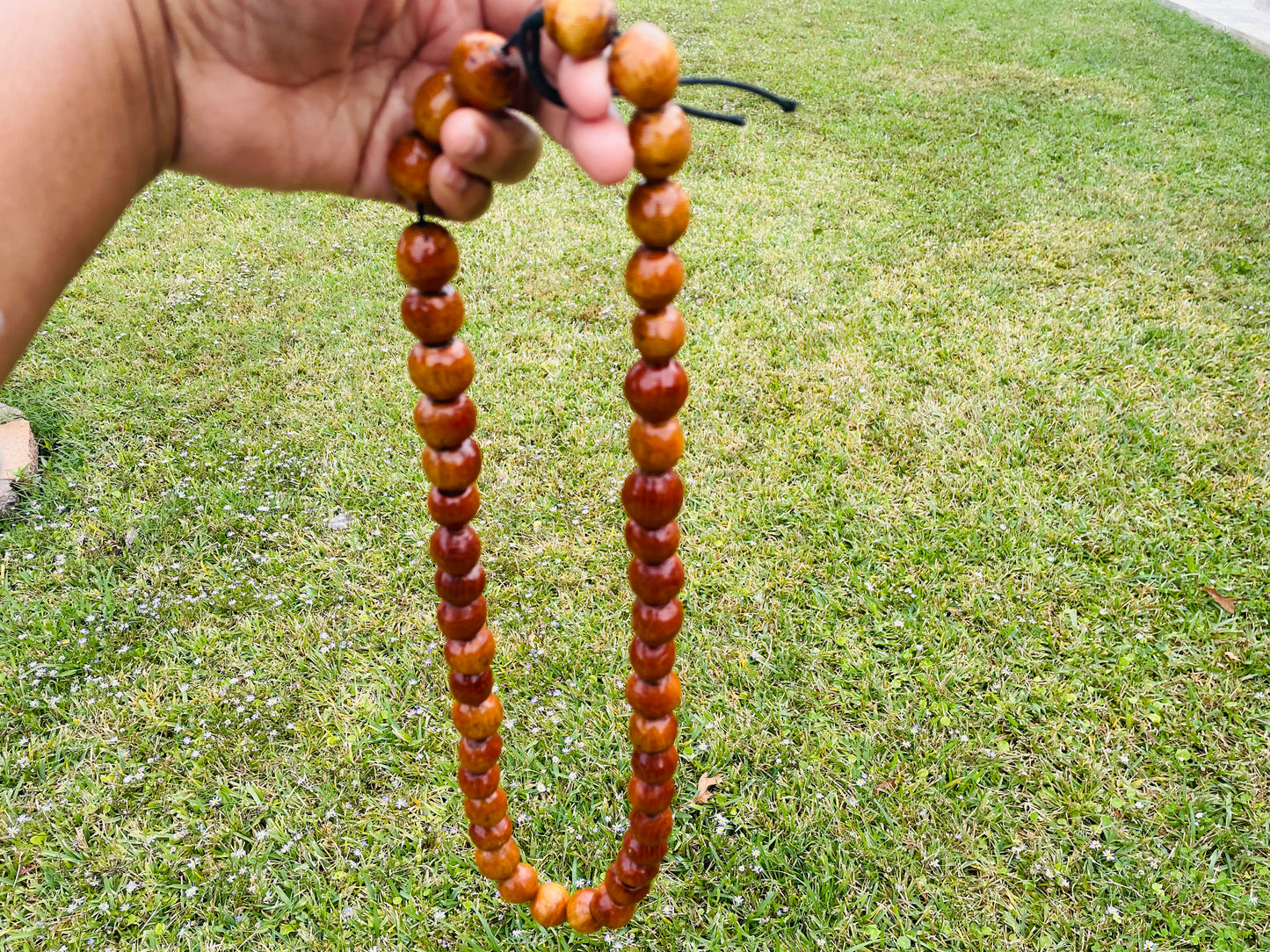 Large Wood beads necklace
