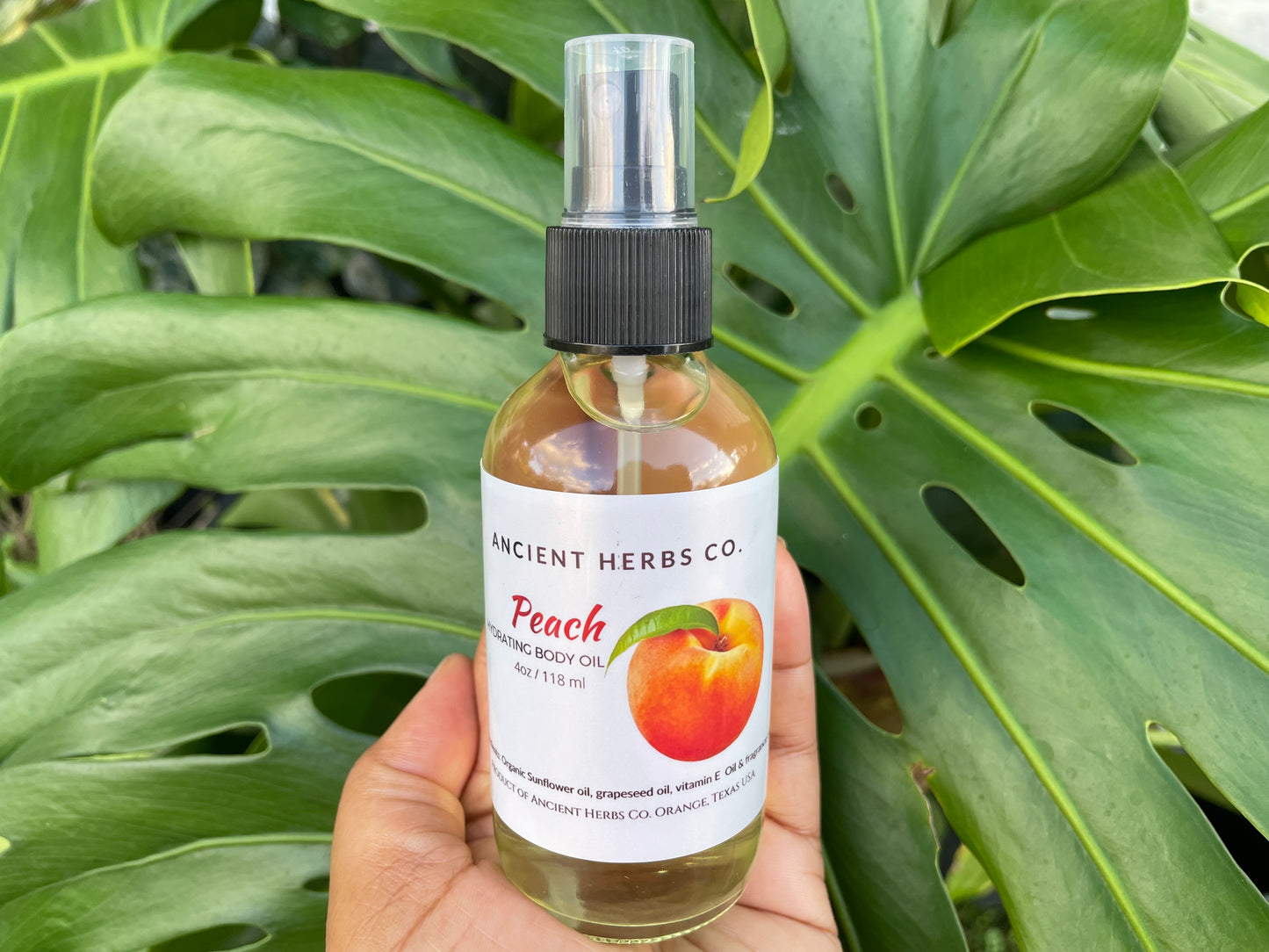 Peach body oil
