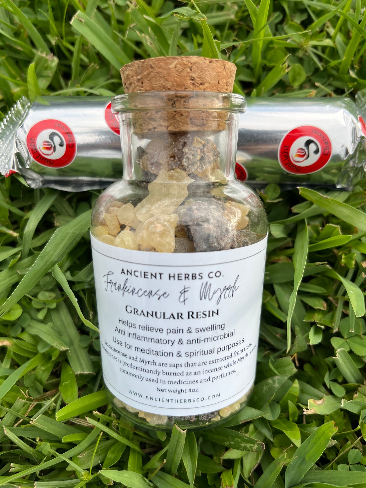CLEANSE & PURIFY - Frankincense & Myrrh Granular Resin & Charcoal