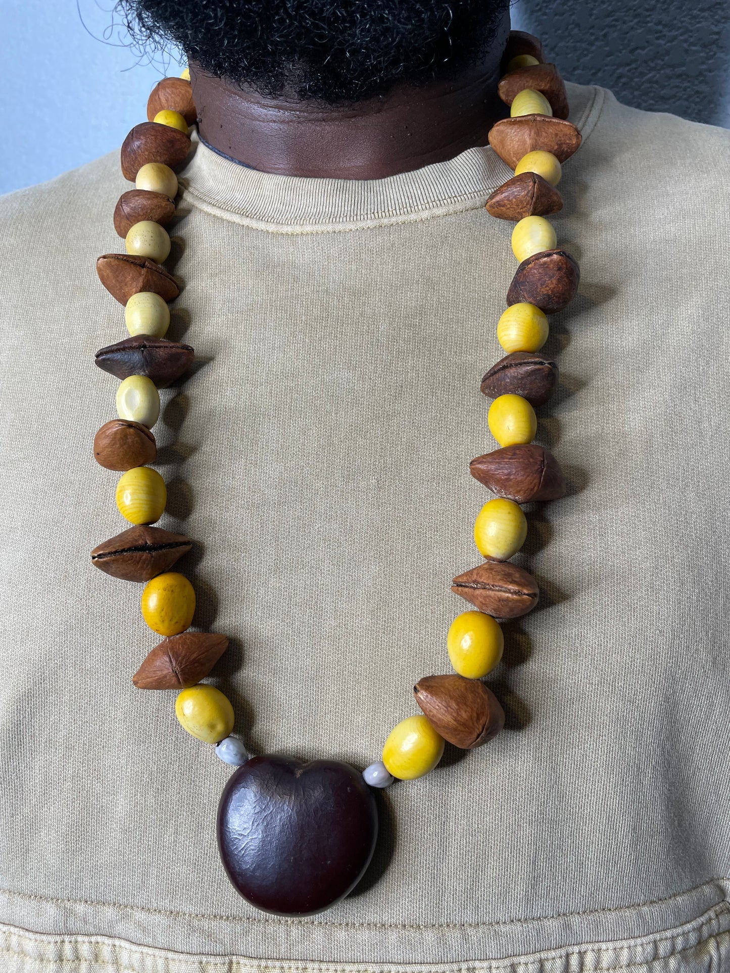 Handcrafted | Lucky seeds Pendant Natural Seeds Bead Necklace