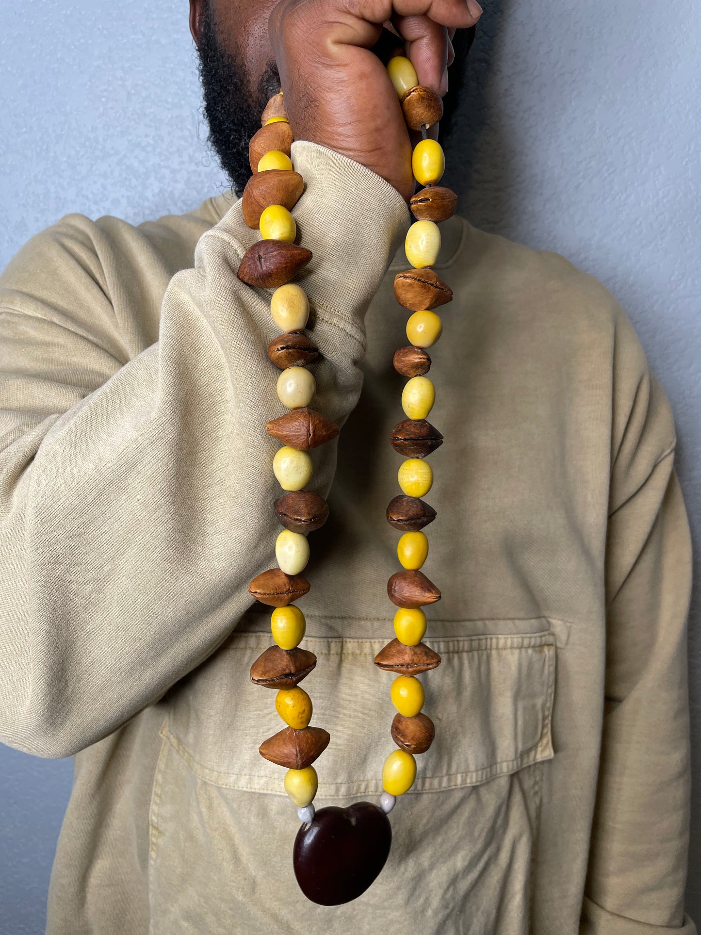 Handcrafted | Lucky seeds Pendant Natural Seeds Bead Necklace