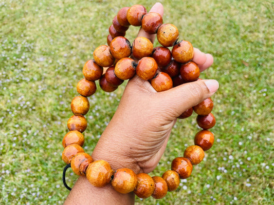 Large Wood beads necklace