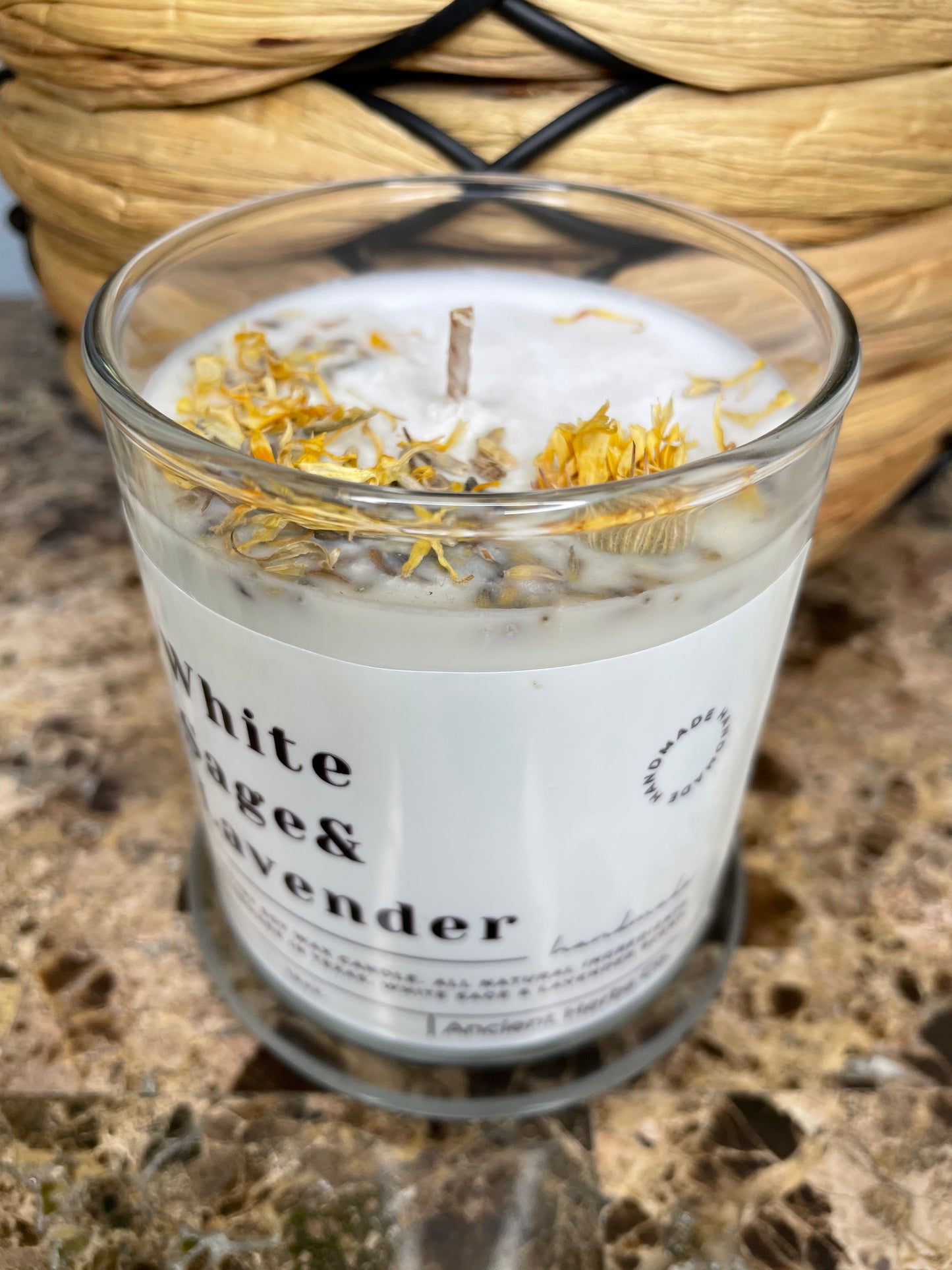 White Sage & Lavender Soy wax candle