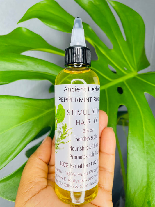Peppermint Rosemary Herbal Hair Oil 3.5 oz
