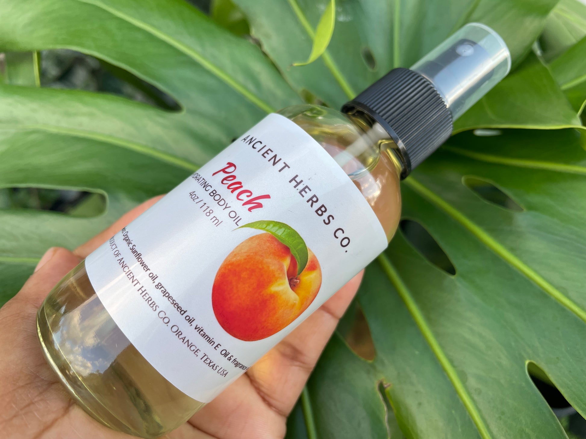 Peach body oil